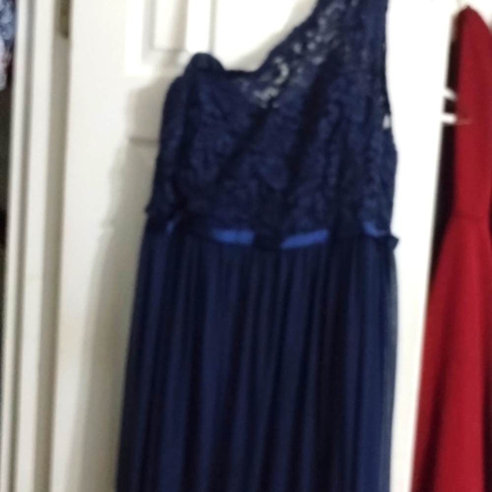Dark Blue David's Bridal Bridesmaid Dress